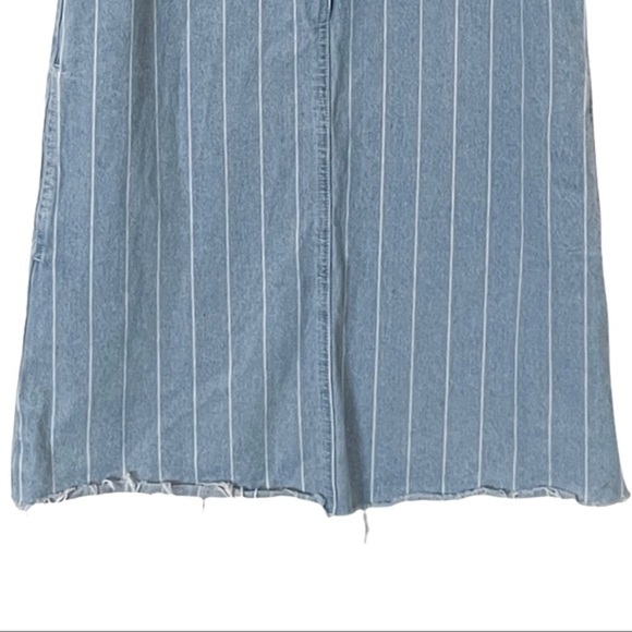 ๐บ RVCA Trail It Vertical Striped Vintage Washed Denim Dress Size S - Picture 5 of 15